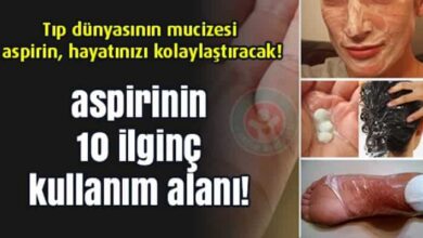 Aspirinin 10 İlginç Kullanım Alanına Şaşıracaksınız!