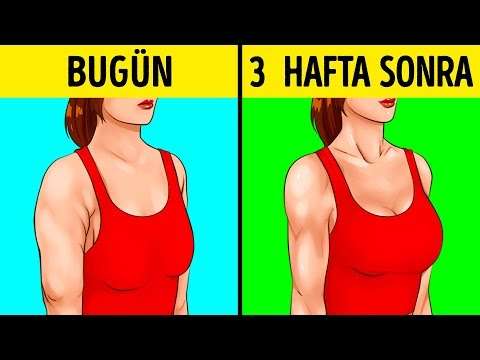 Güzel kollar ve diri göğüsler için sonuç veren 10 kolay egzersiz hareketi