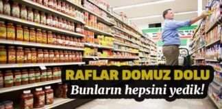 Raflar domuz dolu! Bunların hepsini yedik...