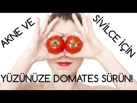 Sivilce, akne ve cilt lekelerinden kurtulmak için yüzünüze domates sürün!